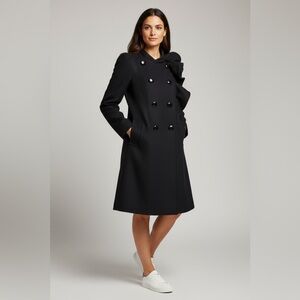 French Connection Black Wool Coat